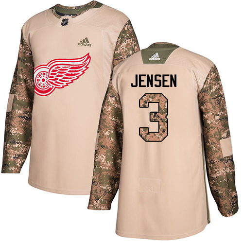 Adidas Red Wings #3 Nick Jensen Camo Authentic Veterans Day Stitched NHL Jersey